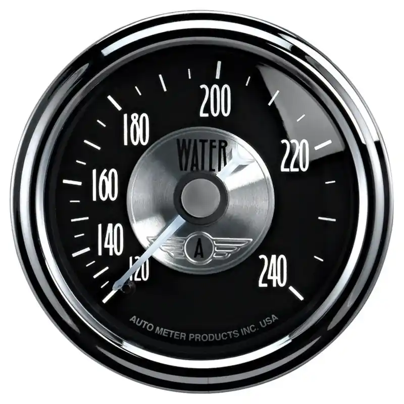 Autometer Prestige Series Black Diamond 2-1/16in 120-240 Deg F Water Temp Gauge (ATM2033)