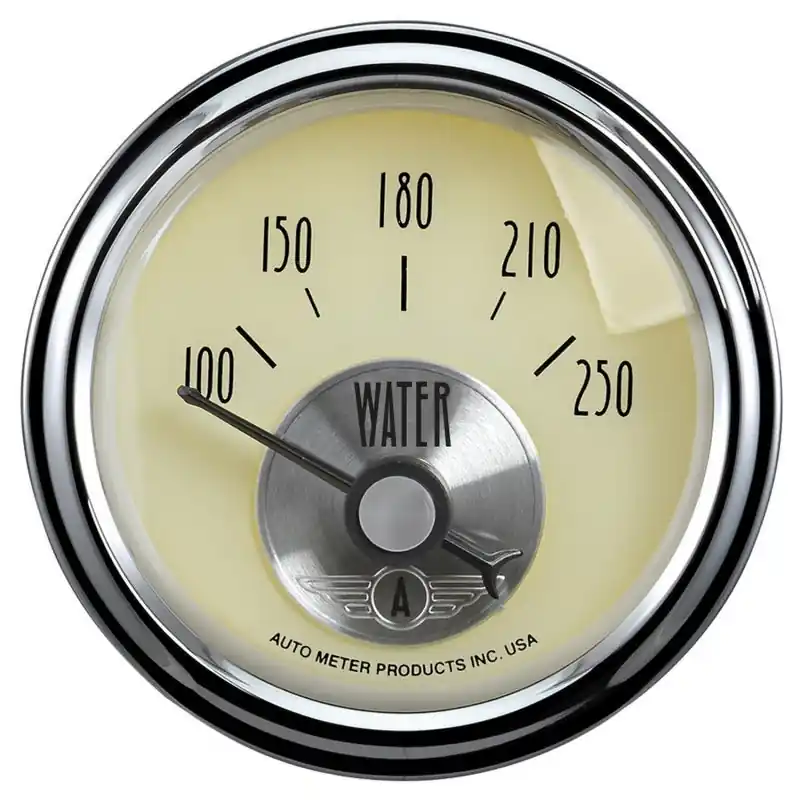 Autometer Prestige Antique Ivory Series 2-1/16in 100-250 Deg F Electric Water Temp Gauge (ATM2037)