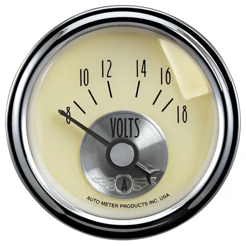 Autometer Prestige Series 52mm 8-18V Short Sweep Electronic Voltmeter Gauge (ATM2092)