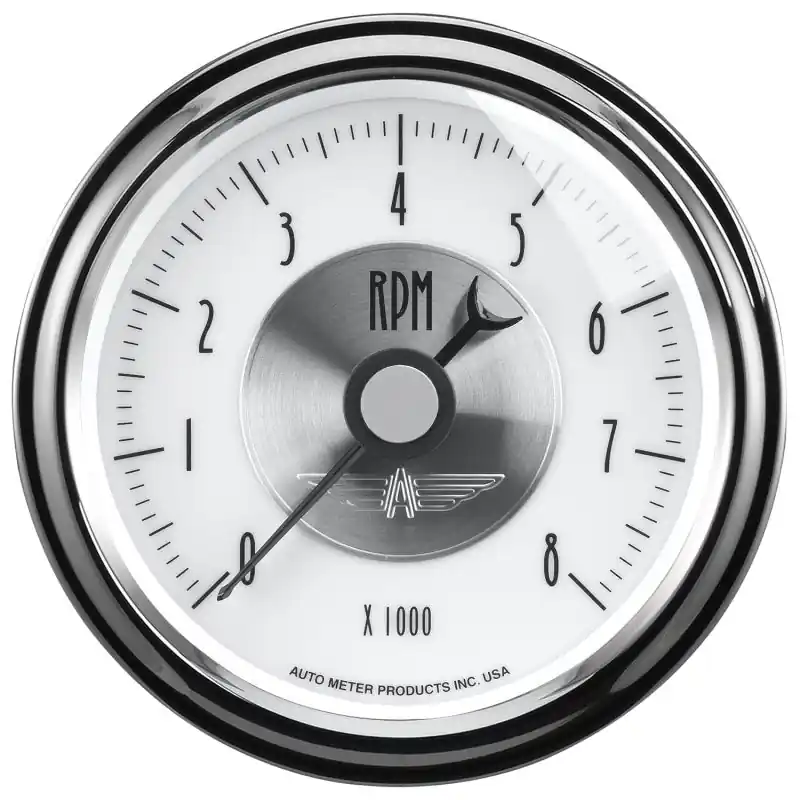 Autometer Prestige Pearl Series - Tachometer 3 3/8in 8K RPM In-Dash (ATM2098)