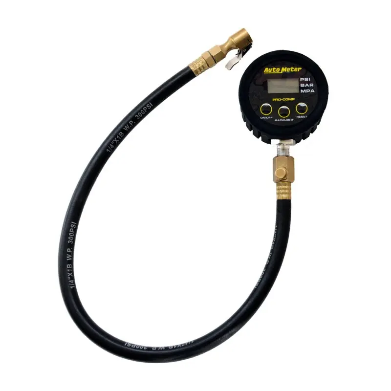 Autometer 0-50PSI Race Digital Tire Pressure Gauge w/ 25in Hose (ATM2163)
