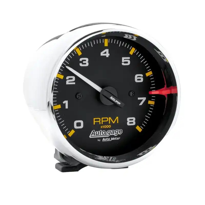 Autometer Autogage 3-3/4in. 0-8K RPM Black Dial/Chrome Case Pedestal Tachometer (ATM2301)