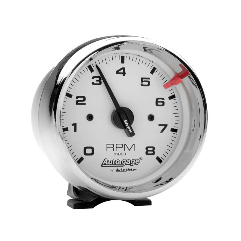 Autometer Autogage 3-3/4in White 8000 RPM Pedestal Mount Tachometer (ATM2304)