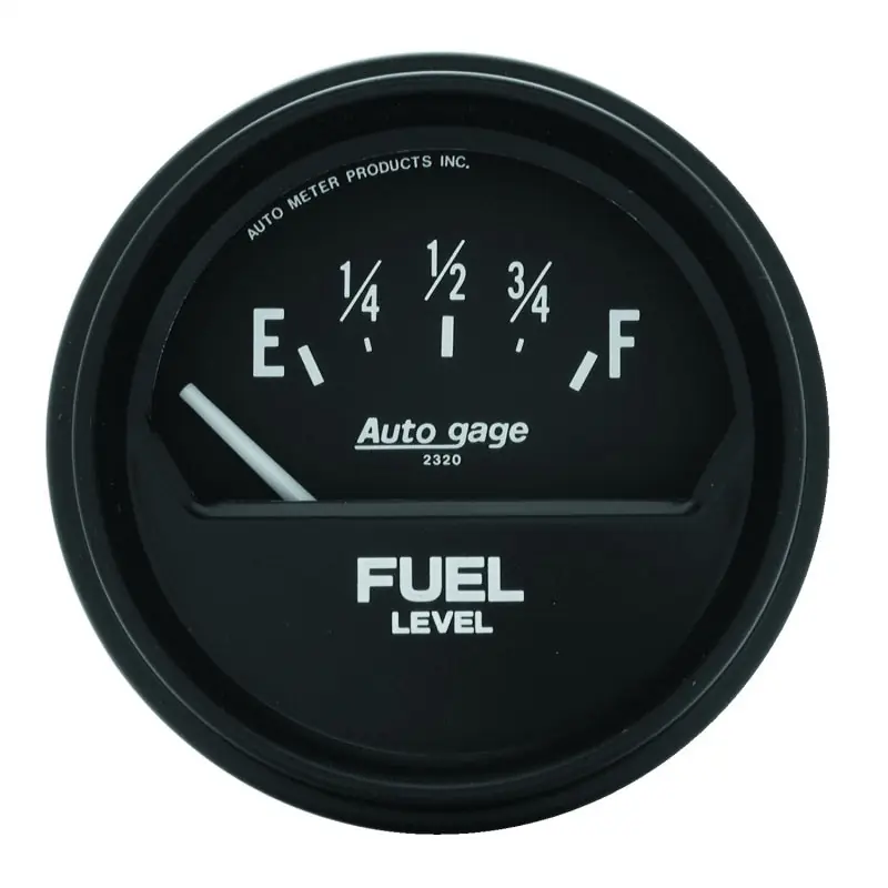 AutoMeter Gauge Fuel Level 2-5/8in. 73 Ohm(e) to 10 Ohm(f) Elec Black Autogage (ATM2315)