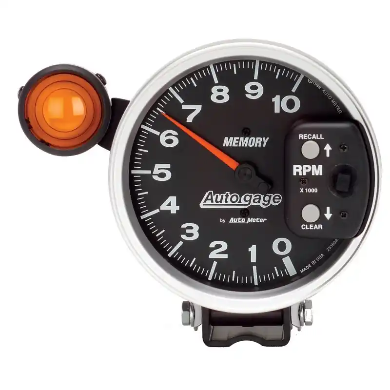 Autometer 5 inch 10K RPM w/ Monster Shift Lite / Memory Pedestal Tachometer (ATM233906)
