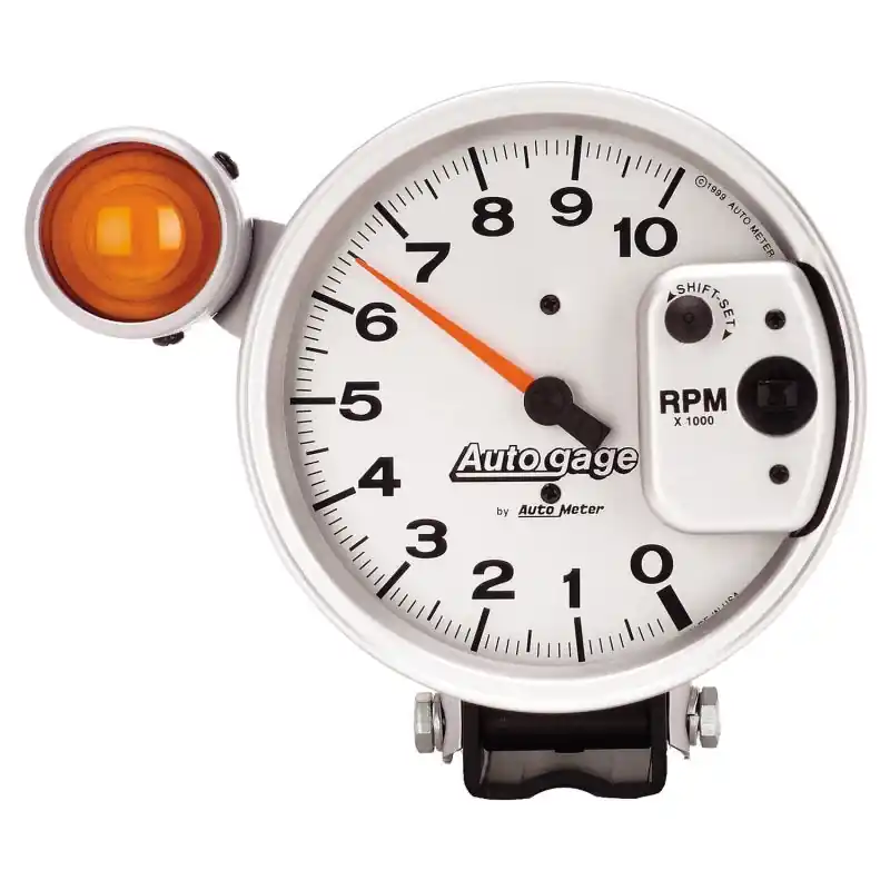Autometer 5 inch 10,000 RPM Shift Lite Pedestal Tachometer Auto Gage (ATM233911)