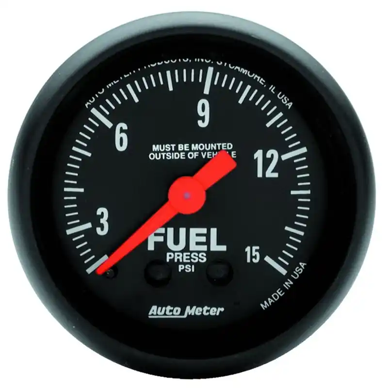 Autometer Z Series 2-1/16in 15 PSI Mechanical Fuel Pressure Gauge (ATM2603)