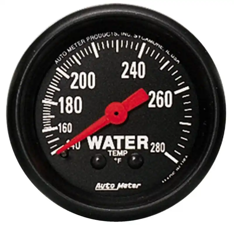Autometer Z Series 2 1/6inch 140-280 Degree F Mechanical Water Temperature Gauge (ATM2606)