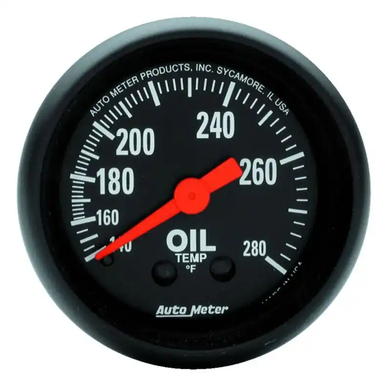 Autometer Z Series 2-1/16in 140-280 Degrees F Mechanical Oil Temperature Gauge (ATM2609)