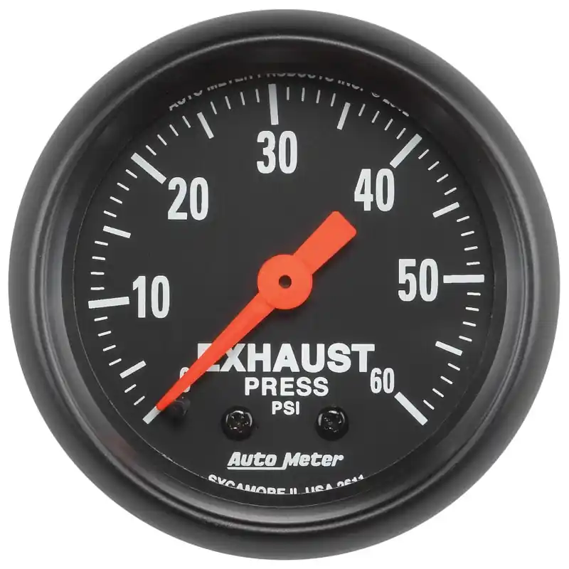 Autometer Z Series 52mm 0-60 PSI Mechanical Exhaust Gas Pressure Gauge (ATM2611)