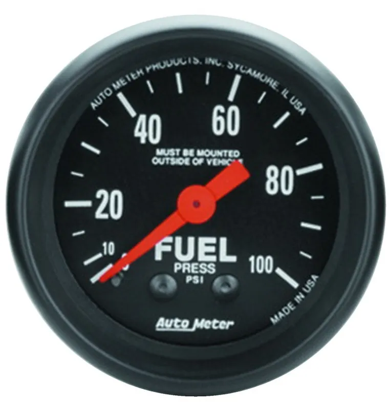 Autometer Z Series 52mm 0-100 PSI Mechanical Fuel Pressure Gauge (ATM2612)