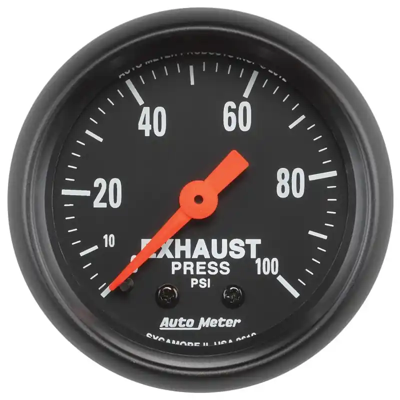 Autometer Z Series 2-1/16in 0-100 PSI Mechanical Exhaust Pressure Gauge (ATM2619)
