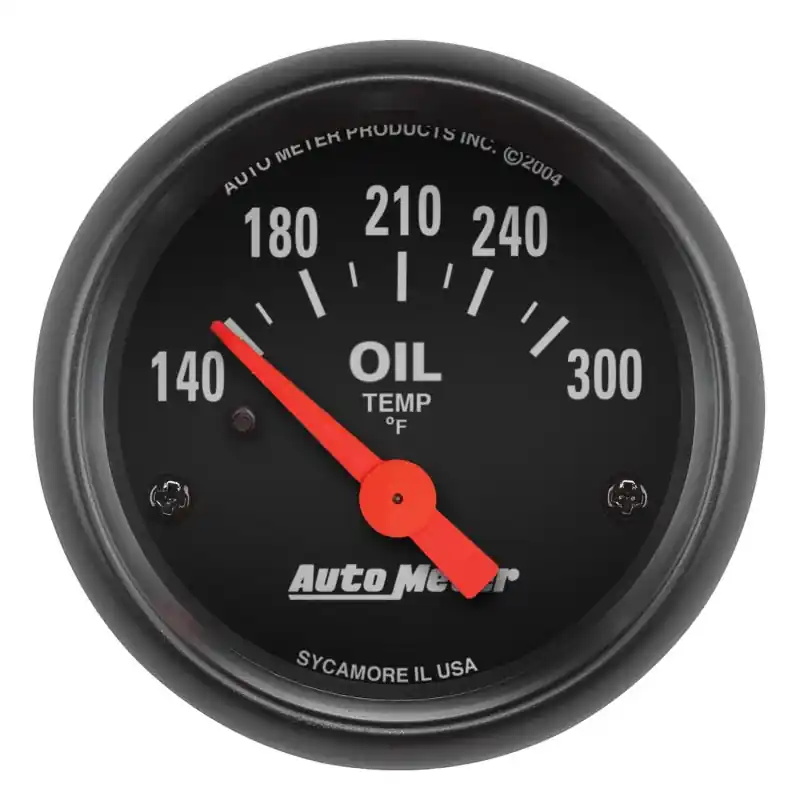 Autometer Z-Series 52mm 140-300 Degrees F Electric Oil Temp Gauge (ATM2639)