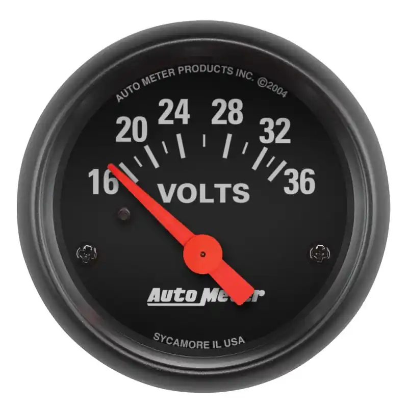 Autometer Z-Series 2-1/16in 16-36 Volts Electric Voltmeter Gauge (ATM2651)