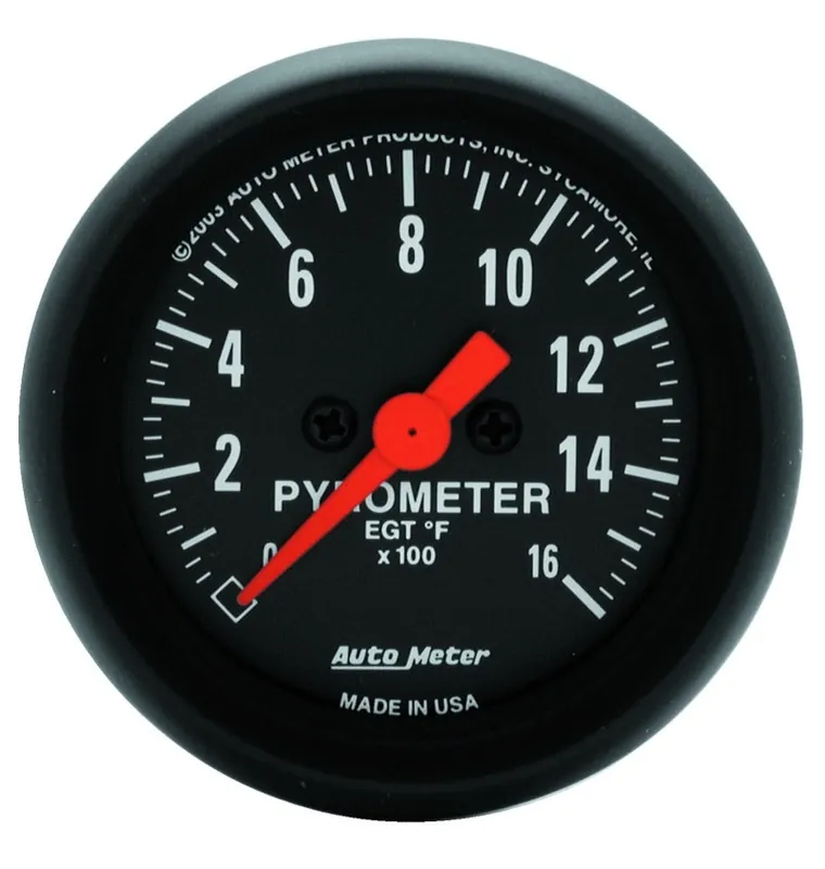 Autometer Z-Series 52mm 0-1600 Def F Full Sweep Electronic Pyrometer Gauge (ATM2654)