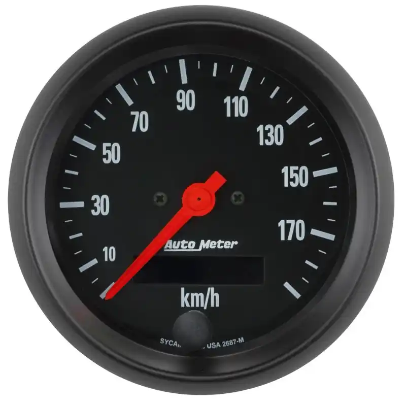 Autometer Z-Series 0-190KM/H 3-3/8in Electric Prog. Speedometer W/ LCD ODO Gauge (ATM2687-M)