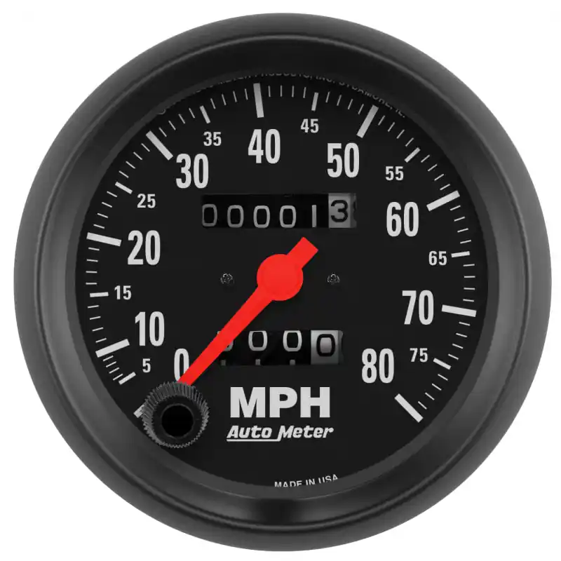 Autometer Z Series 3-3/8in Mechanical 0-80mph Speedometer Gauge (ATM2690)
