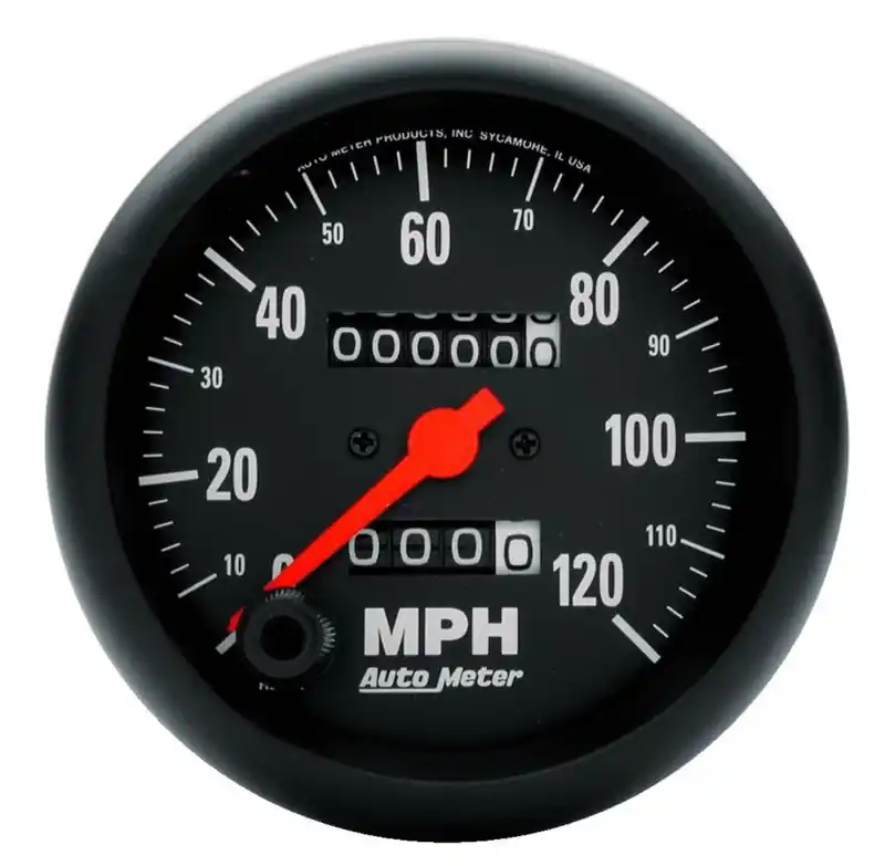 Autometer Z Series 85mm 120 mph Speedometer Mechanical Gauge (ATM2692)