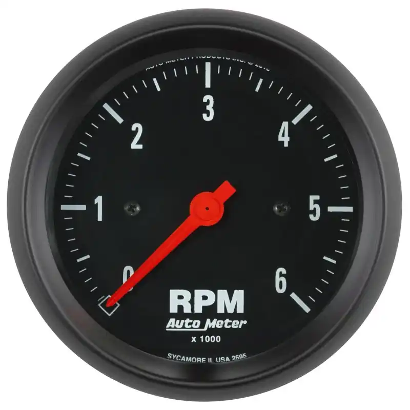 Autometer Z-Series 3-3/8in. 0-6K RPM In-Dash Tachometer Gauge (ATM2695)