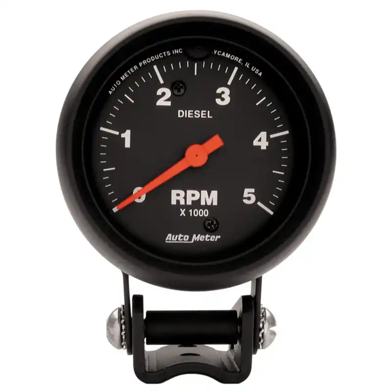 Autometer Z-Series 2-5/8in 5K RPM Diesel Pedestal Tachometer Gauge (ATM2888)