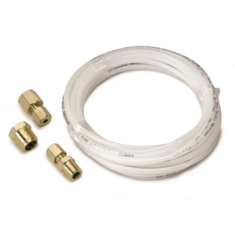 Autometer 12 Foot Nylon Tubing 1/8in. w/ 1/8in. Brass Compression Fittings (ATM3226)