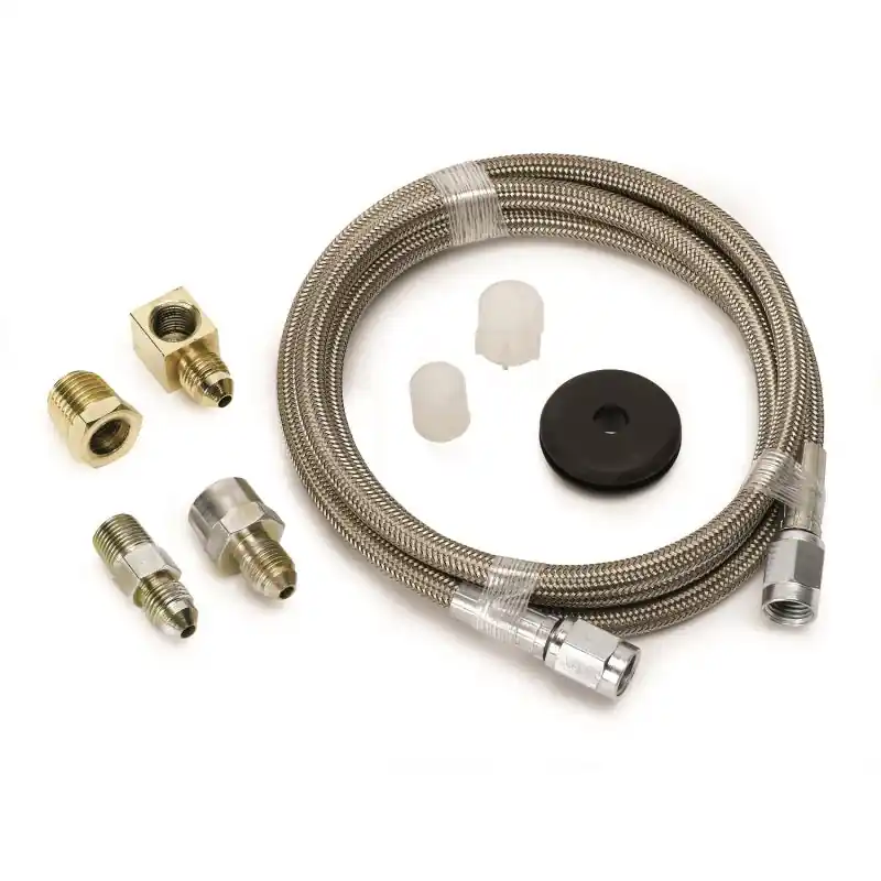 Autometer Braided Stainless Steel Line #3 Dia. 4ft Length -3AN and 1/8in NPTF Fittings (ATM3235)