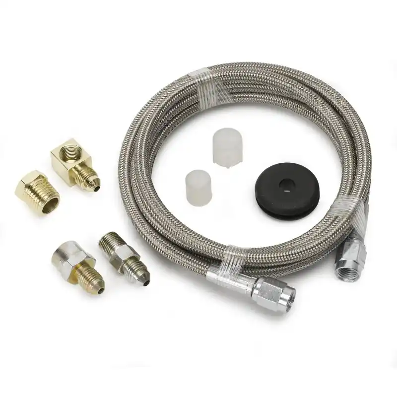 Autometer Braided Stainless Steel Line #3 Dia. 6ft Length -3AN and 1/8in NPTF Fittings (ATM3236)