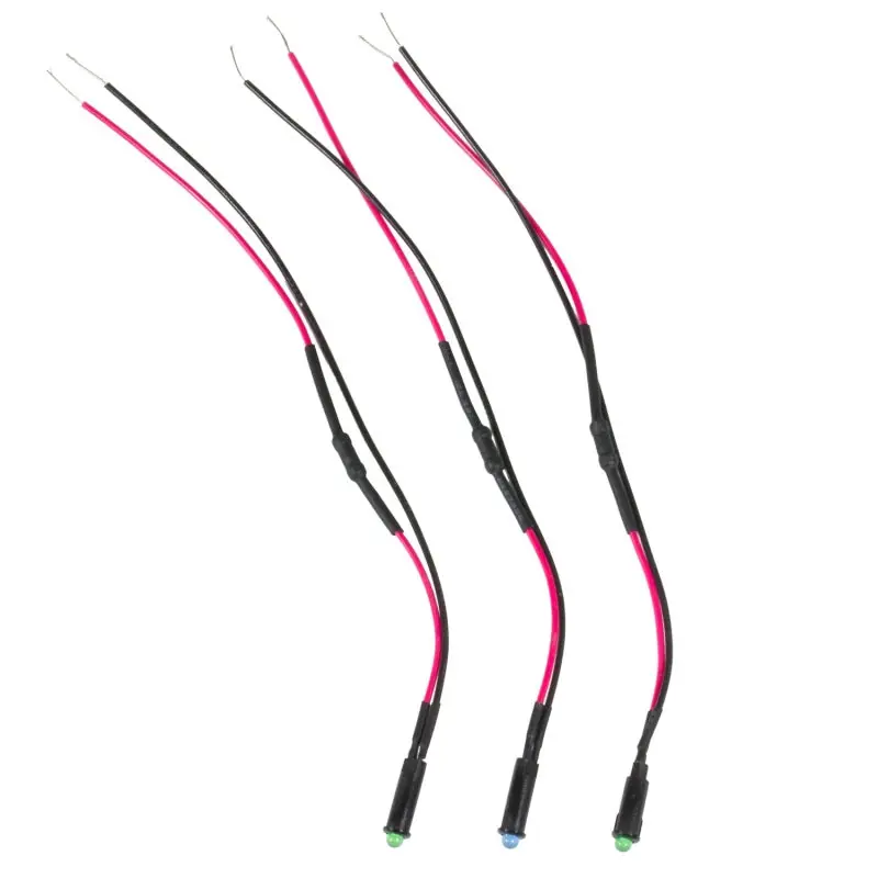 Autometer LED Indicator Light Kit 5/32in. (2 Green, 1 Blue) (ATM3283)