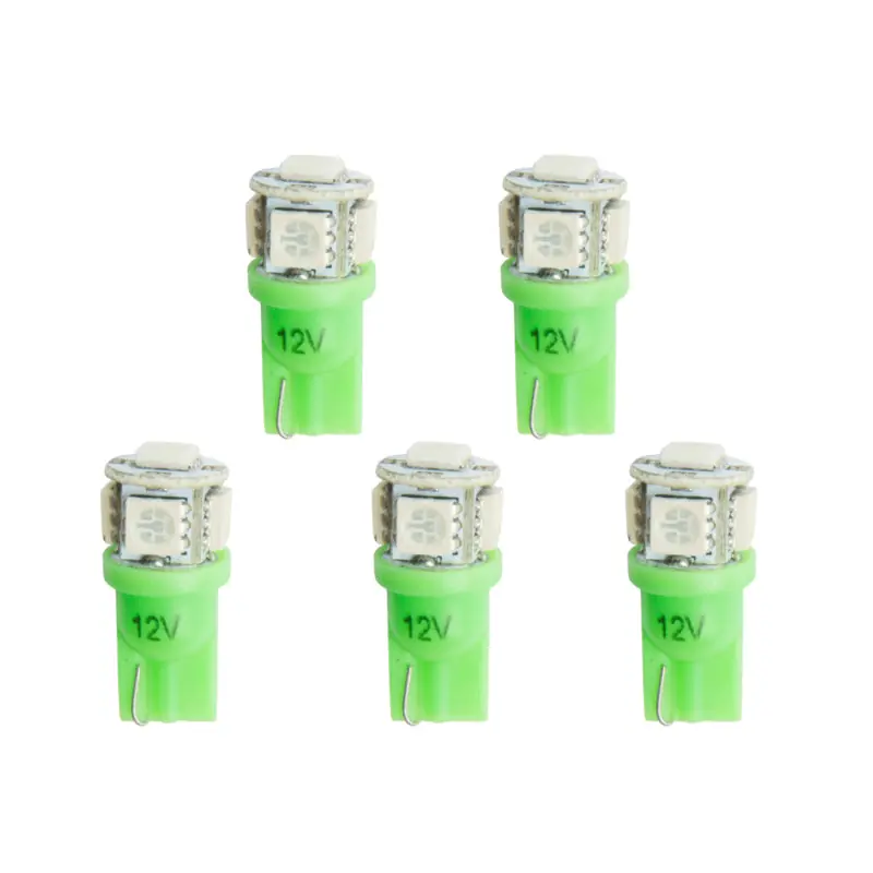 Autometer Green LED Replacement Bulb T3 Wedge - (Pack of 5) (ATM3285-K)