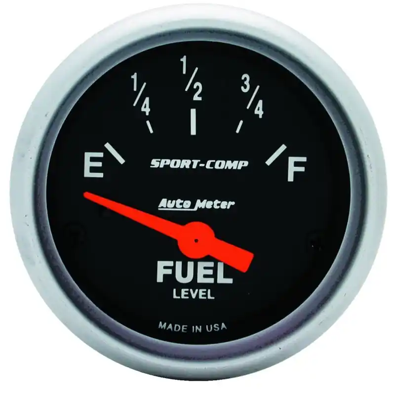 Autometer 2-1/16in 0 OHM E to 30 OHM F Electric Sport-Comp Fuel Level Gauge (ATM3317)