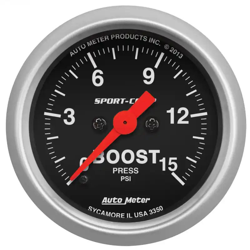 Autometer 2-1/16in 15PSI Boost Digital Stepper Motor Sport-Comp Gauge (ATM3350)
