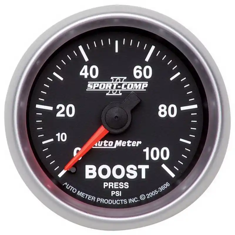 Autometer 2-1/16in 0-100 PSI Mechanical Boost Gauge (ATM3606)