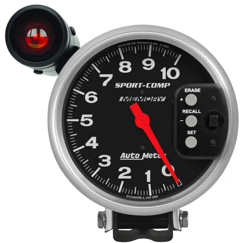 Autometer Sport-Comp 5 inch 10K RPM Shift Light Tach w/memory (ATM3906)