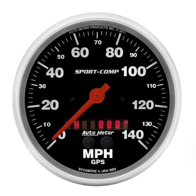 AutoMeter Gauge Speedometer 5in. 140MPH Gps Sport-Comp (ATM3983)