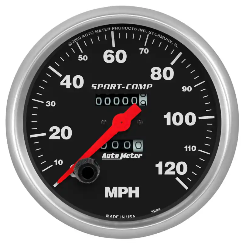 Autometer 5in 0-120 MPH Mechanical Sport-Comp Speedometer (ATM3994)