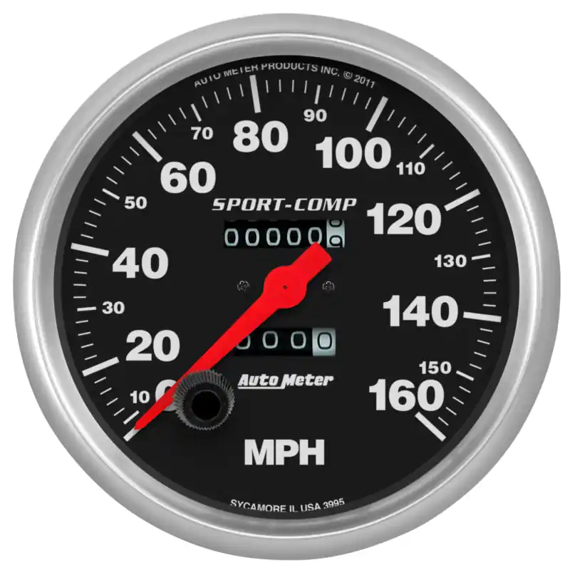 AutoMeter Gauge Speedometer 5in. 160MPH Mechanical Sport-Comp (ATM3995)