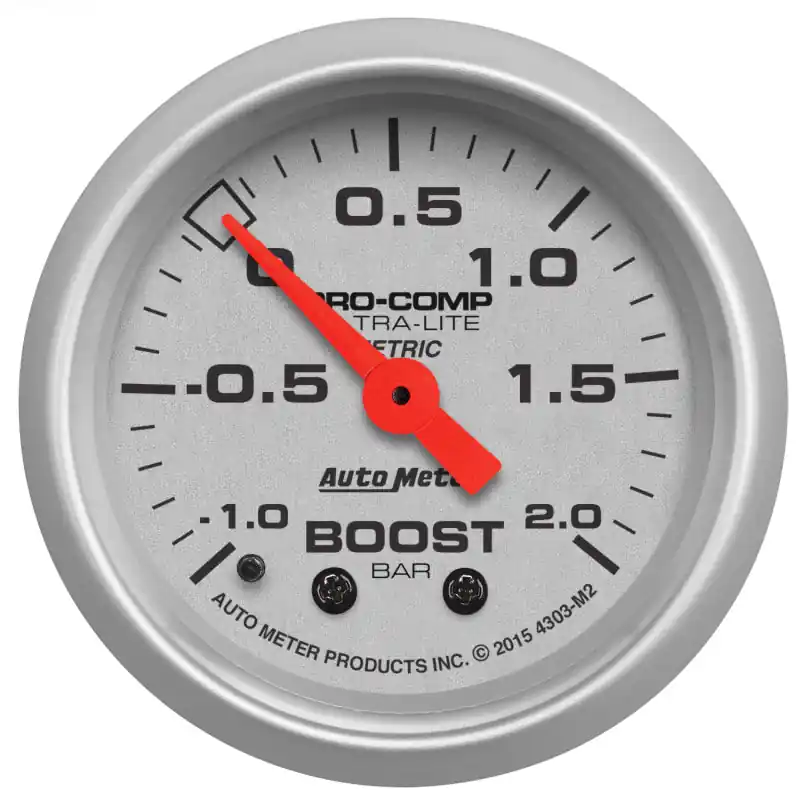 Autometer Ultra-Lite Gauge Vac/Boost 2 1/16in -1 - +2 Bar Mechanical Ultra-Lite (ATM4303-M2)
