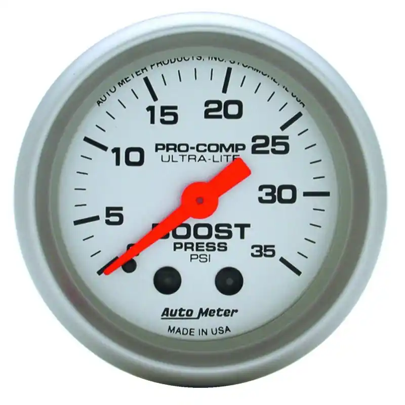 Autometer Ultra-Lite 52mm 35 PSI Mechanical Boost Gauge (ATM4304)