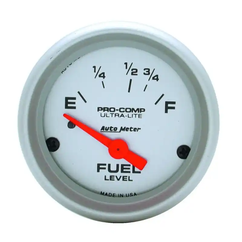 Autometer Ultra-Lite 52mm 16 OHMS Empty/158 OHMS Full Short Sweep Electronic Fuel Level Gauge (ATM4318)