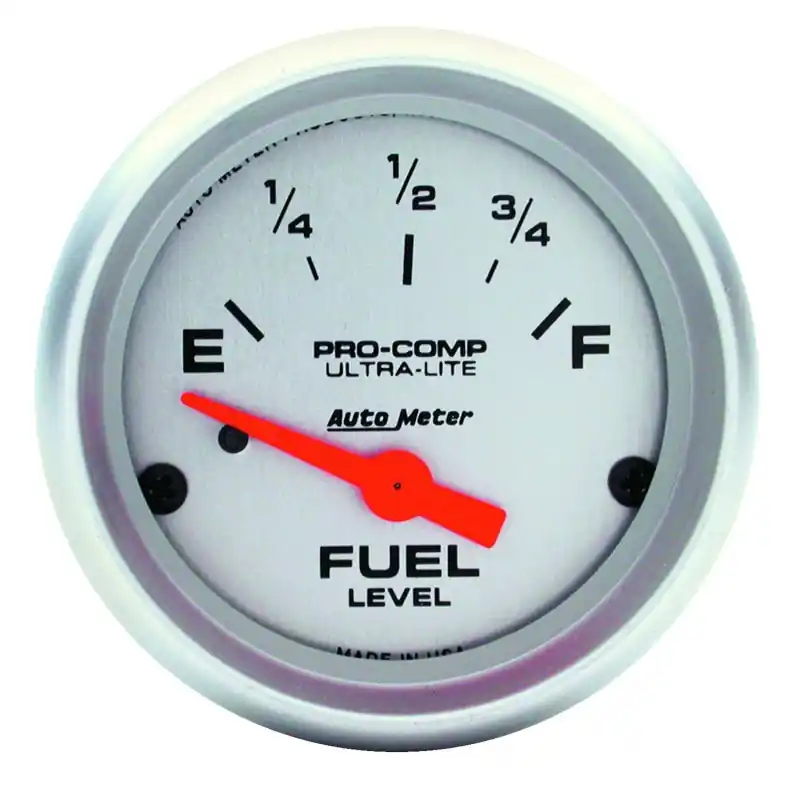 Autometer Ultra-Lite 52mm 73 OHMS Empty/10 OHMS Full Short Sweep Electronic Fuel Level Gauge (ATM4319)