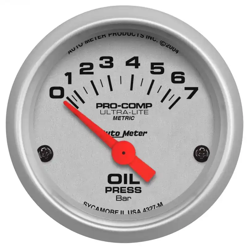 Autometer Ultra-Lite 52mm 0-7 Bar Electronic Oil Pressure Gauge (ATM4327-M)