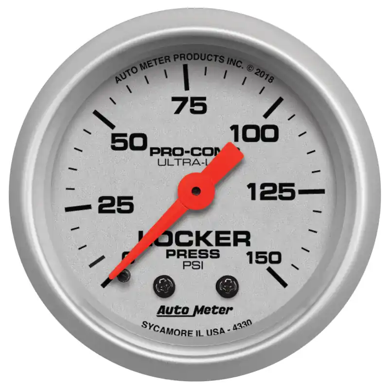 Autometer Ultra-Lite 2-1/16in 150 PSI Mechanical Air Locker Gauge (ATM4330)