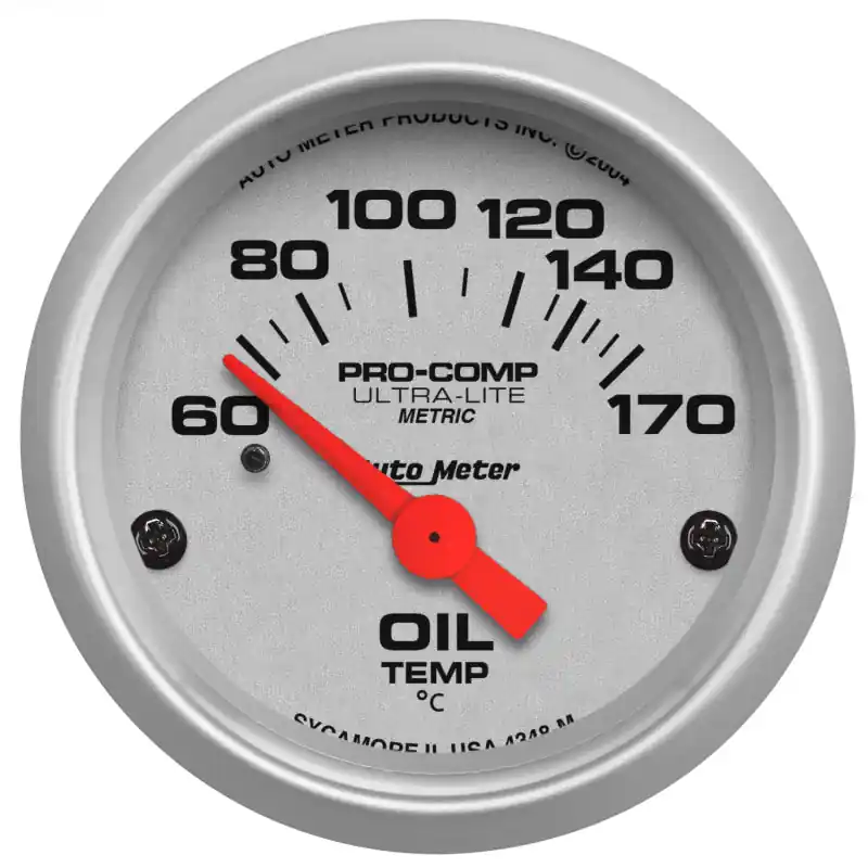 Autometer Ultra-Lite 52mm 60-170 Deg C Electronic Oil Temperature Gauge (ATM4348-M)