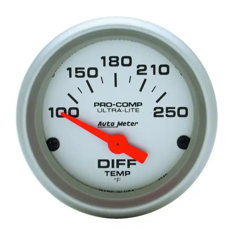 Autometer Ultra-Lite 52mm 100-250 Deg F Electronic Differential Temperature Gauge (ATM4349)