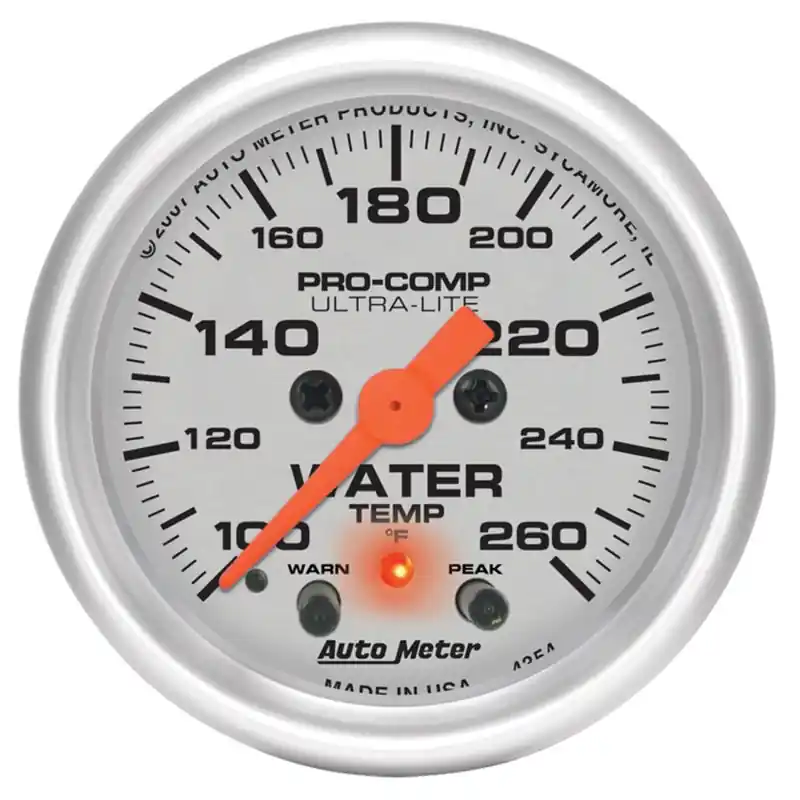 Autometer Ultra-Lite 2-1/16in Digital Stepper Motor 260 Degree F Water Temp Gauge (ATM4354)
