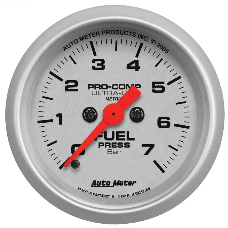 AutoMeter Gauge Fuel Pressure 2-1/16in. 7 Bar Electric Ultra-Lite (ATM4363-M)