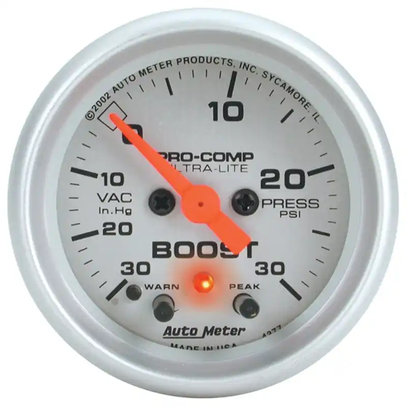 Autometer Ultra-Lite 52mm 30 PSI Electronic Boost Gauge (ATM4377)