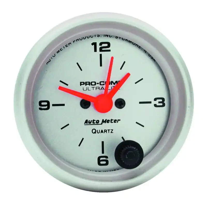 Autometer Ultra-Lite 52mm Short Sweep Electronic Clock (ATM4385)