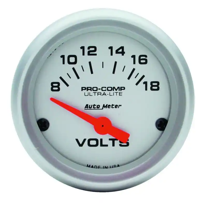 Autometer Ultra-Lite 52mm Short Sweep Electronice Voltage Gauge (ATM4391)