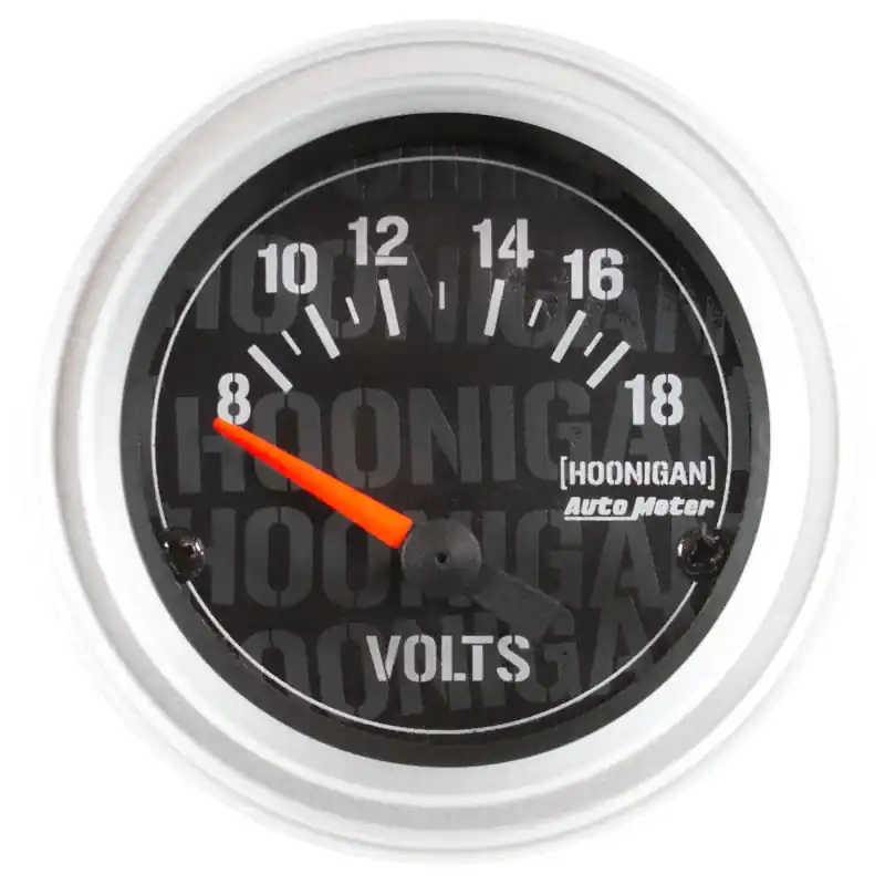 Autometer Hoonigan 52mm 18 Volt Full Electronic Voltage Gauge (ATM4391-09000)